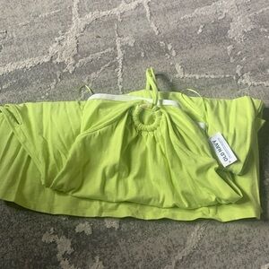 Lime green summertime halter dress